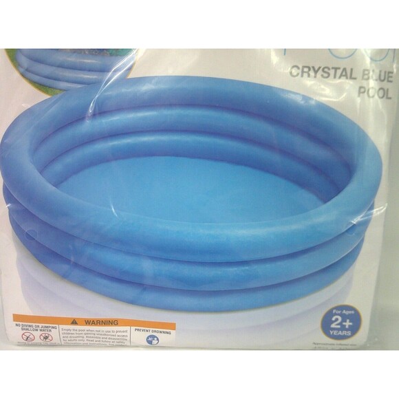 Intex Crystal Blue Pool Baby Swimming Inflatable Pool 45 x 10 Age 2+ New Sealed - Picture 4 of 4
